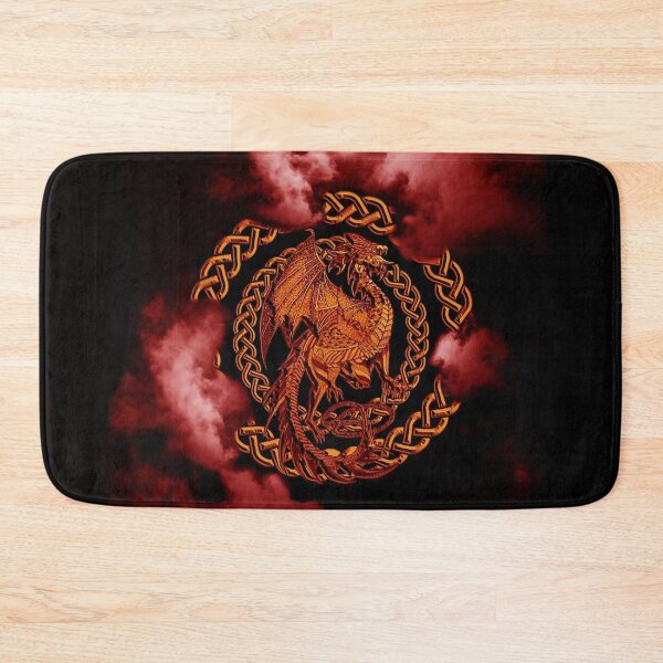 Item preview, Gold Celtic Dragon Pink Moon Eclipse in the Clouds designed and sold by Kim Andrews.