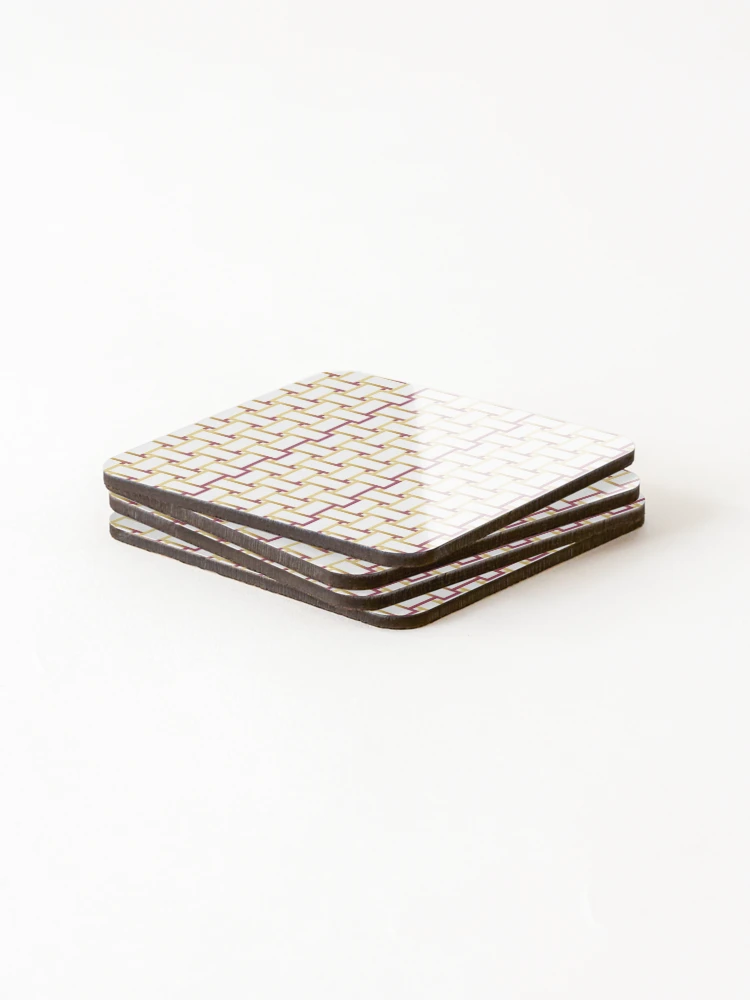 Thumbnail 4 of 5, Coasters (Set of 4), Rectangular Pattern designed and sold by SPF14.