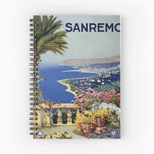 Item preview, Vintage Sanremo Italian travel ad designed and sold by aapshop.