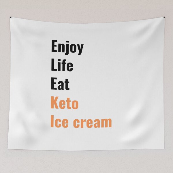 Artikelvorschau, Genieße das Leben, iss Keto-Eiscreme | Orange entworfen und verkauft von NoirOwned.
