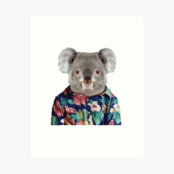 Item preview, Cute Koala in a Hawaiian Shirt  designed and sold by nekhebit.