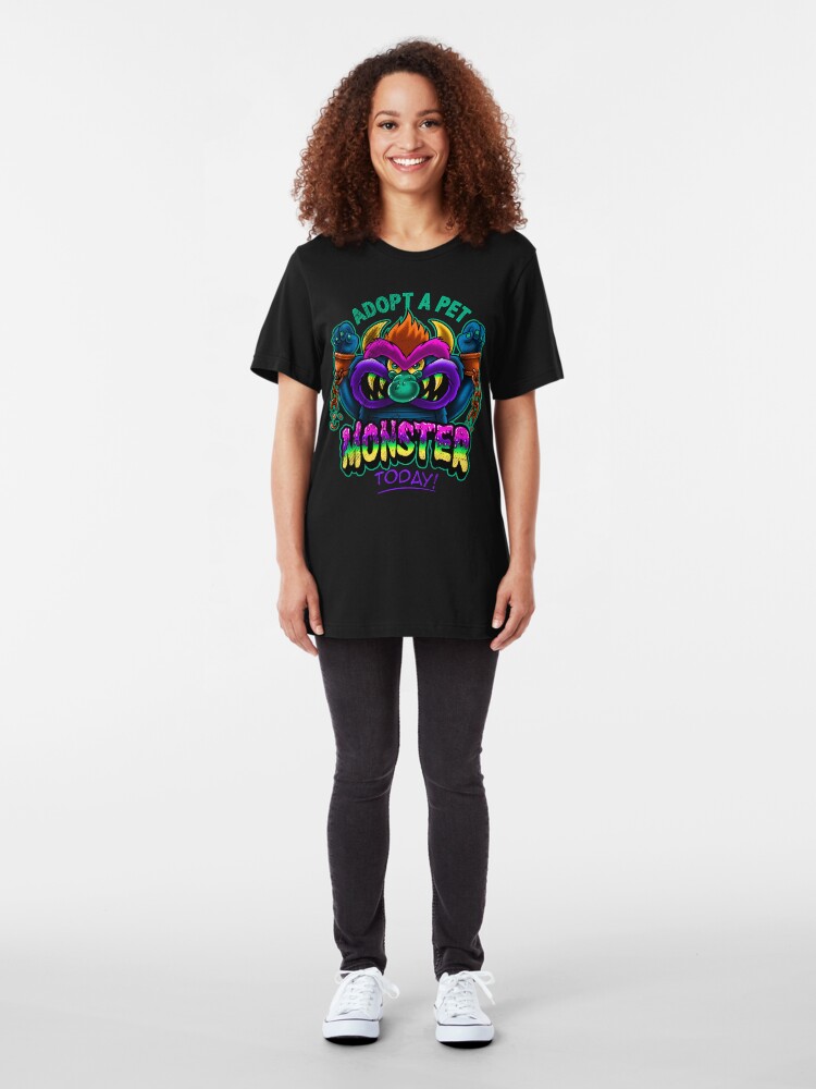 Alternate view of Adopt a Pet Monster Slim Fit T-Shirt