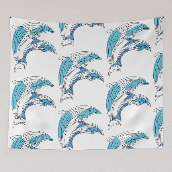 Item preview, Dolphin Line Art designed and sold by Soumita.