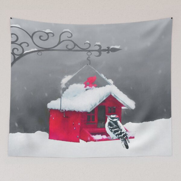 Item preview, Downy Woodpecker on Feeder designed and sold by alpendesigns.