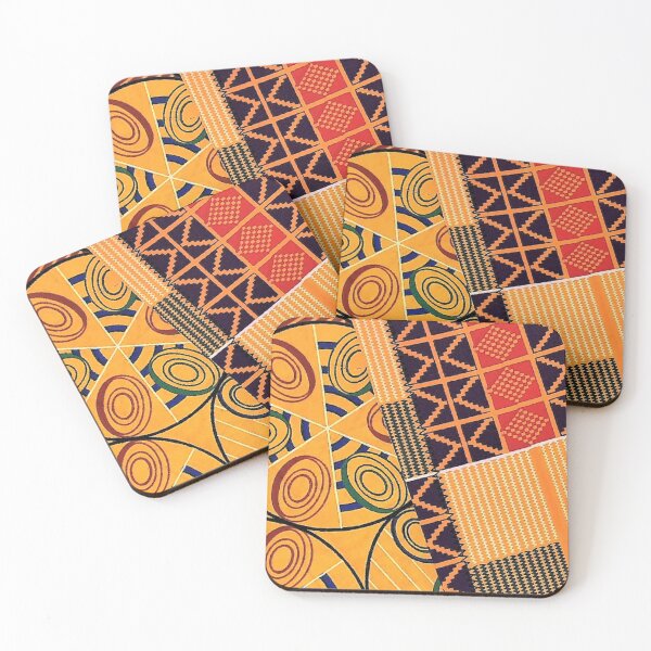 Item preview, African Fabric Patchwork Collage Art Patterns [#244] designed and sold by AfriStyleUK.