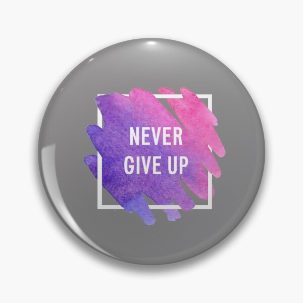 Item preview, Motivational Abstract Design never give up Purple Blue White designed and sold by WearWolfDesigns.