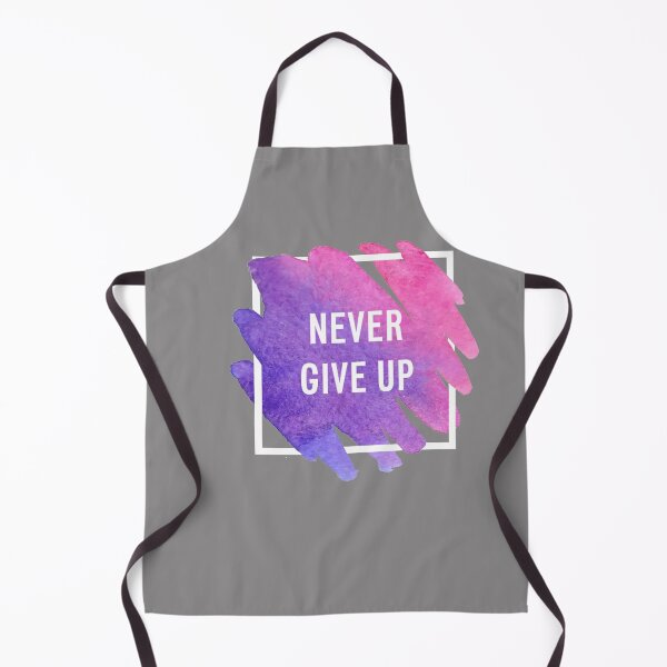 Item preview, Motivational Abstract Design never give up Purple Blue White designed and sold by WearWolfDesigns.