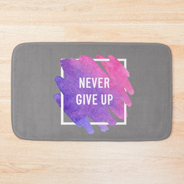 Item preview, Motivational Abstract Design never give up Purple Blue White designed and sold by WearWolfDesigns.