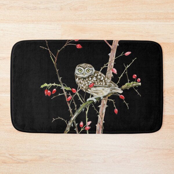 Item preview, Little owl eagle owl owl forest bird sparrow rose hip ornithology designed and sold by Ivyart24.
