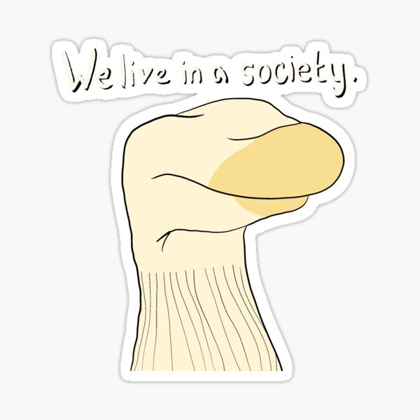 Bo Burnham Socko "We live in a society"  Inside Special (sticker and more) Sticker