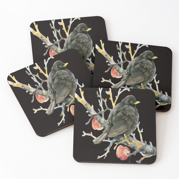 Item preview, Blackbird garden birds songbird garden bird sparrow designed and sold by Ivyart24.