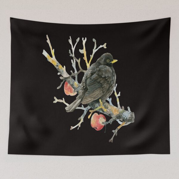 Item preview, Blackbird garden birds songbird garden bird sparrow designed and sold by Ivyart24.