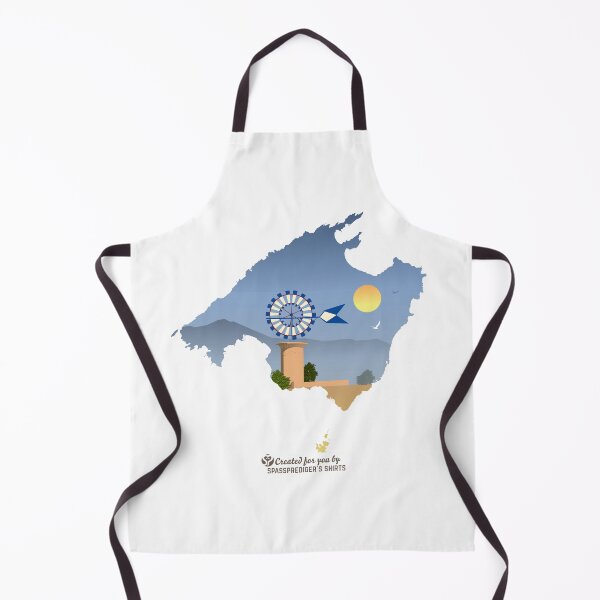 Item preview, Mallorca T-Shirt Design Windmill and Tramuntana Mountains designed and sold by Spassprediger.