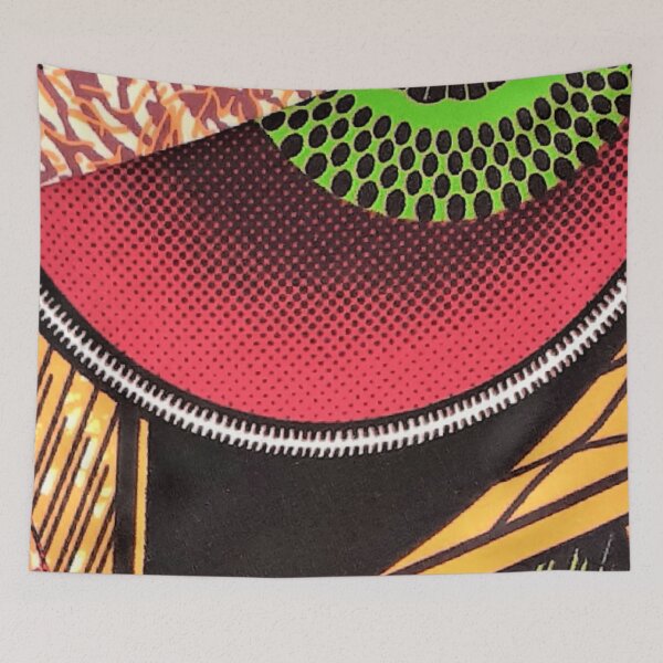 Item preview, African Fabric Patchwork Collage Art Patterns [#245] designed and sold by AfriStyleUK.
