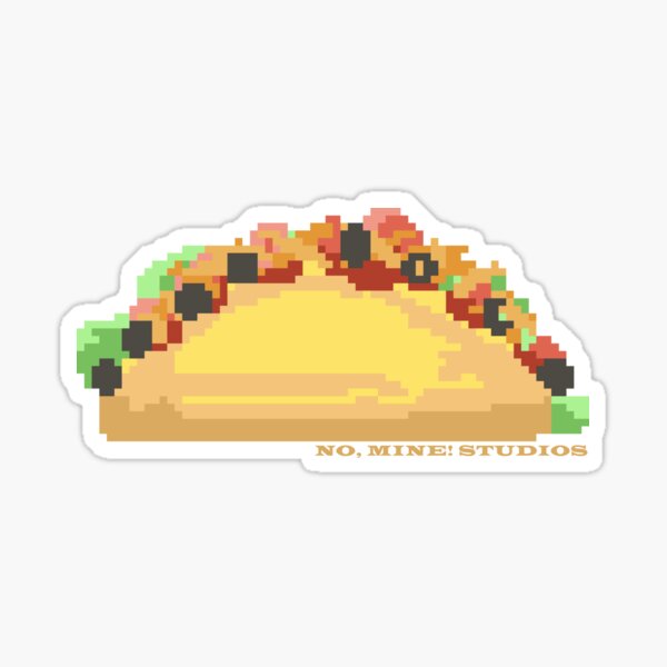 Taco! (2D, pixel art) Sticker