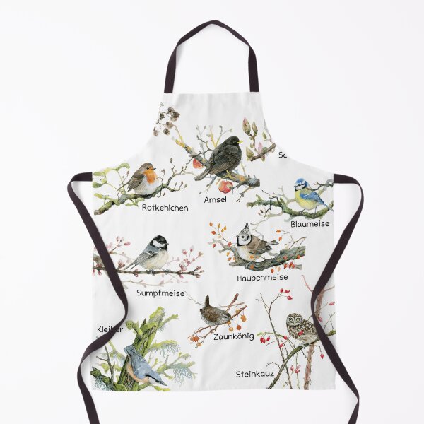 Item preview, Robins, titmouse, garden birds, nature, watercolor, titmouse, sparrow, eagle owl, owl, nature lover, camping, biologist, gardening friend designed and sold by Ivyart24.