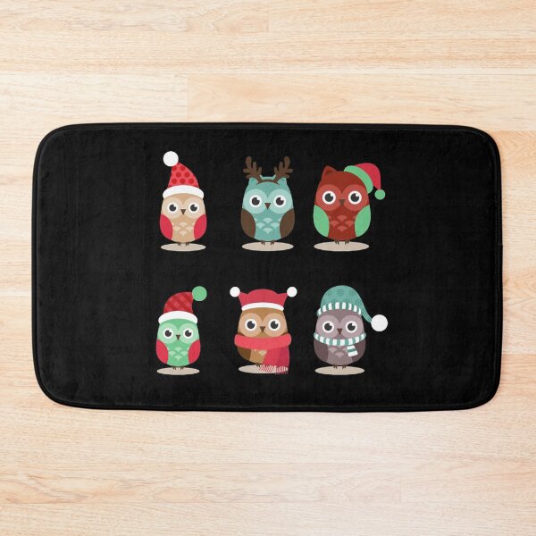 Item preview, Cute Christmas winter owl cartoon with santa hat for kids designed and sold by portrait4you.
