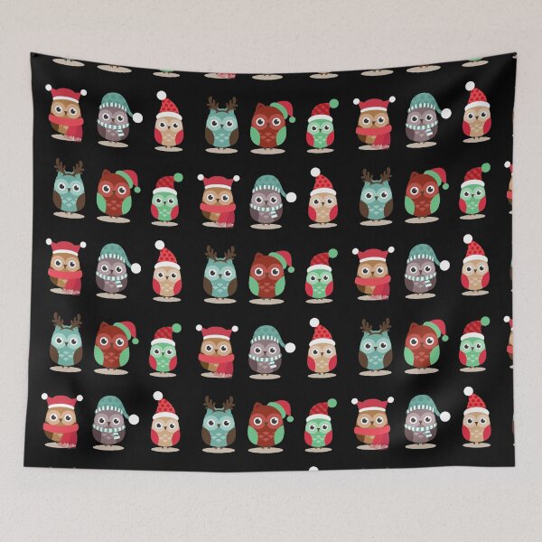 Item preview, Cute Christmas winter owl cartoon with santa hat for kids designed and sold by portrait4you.