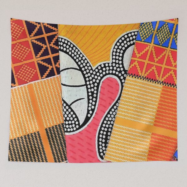 Item preview, African Fabric Patchwork Collage Art Patterns [#247] designed and sold by AfriStyleUK.