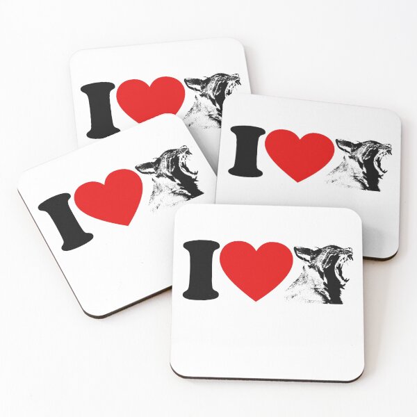 Item preview, I heart lynx ladies wildcat lynx motif lynx designed and sold by DerNerd.
