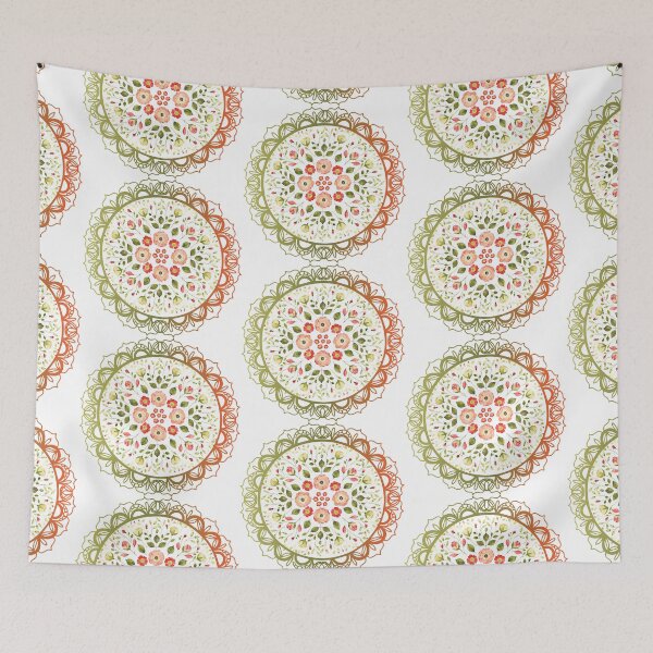 Item preview, WATERCOLOR FLORAL MANDALA CIRCLE designed and sold by SarikaPal.
