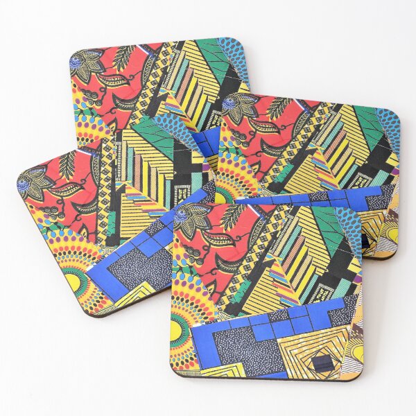 Item preview, African Fabric Patchwork Collage Art Patterns [#248] designed and sold by AfriStyleUK.