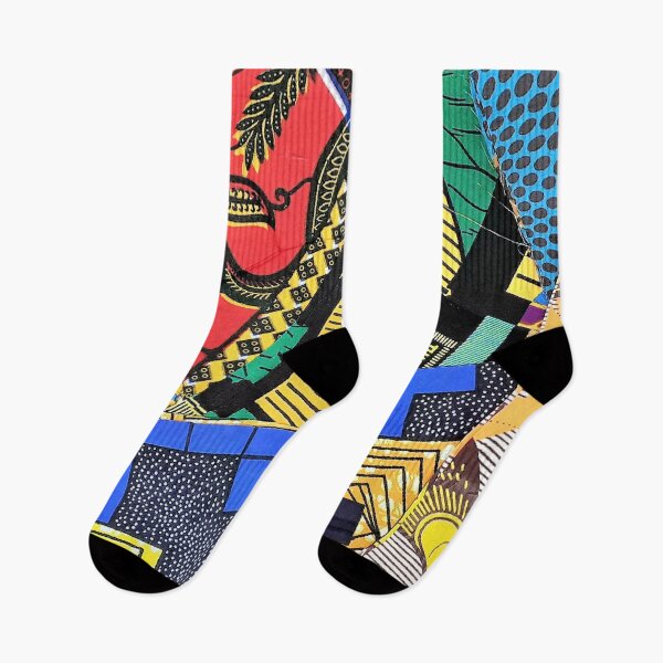 Item preview, African Fabric Patchwork Collage Art Patterns [#248] designed and sold by AfriStyleUK.