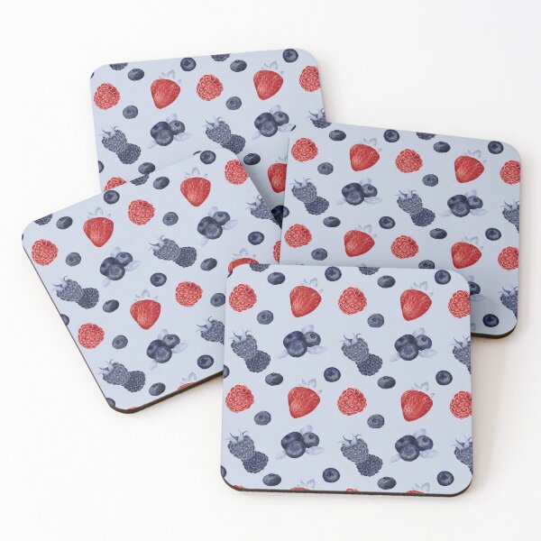 Item preview, Strawberry and blueberry patents designed and sold by Patternsonly.