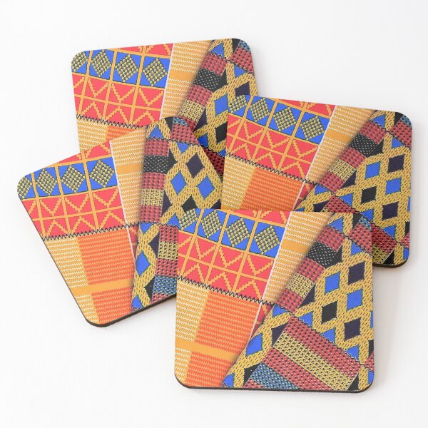 Item preview, African Fabric Patchwork Collage Art Patterns [#249] designed and sold by AfriStyleUK.