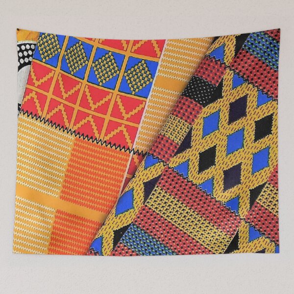 Item preview, African Fabric Patchwork Collage Art Patterns [#249] designed and sold by AfriStyleUK.