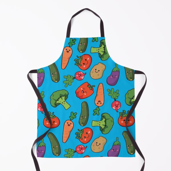 Item preview, Happy Vegetables Blue Pattern designed and sold by keeleypost.