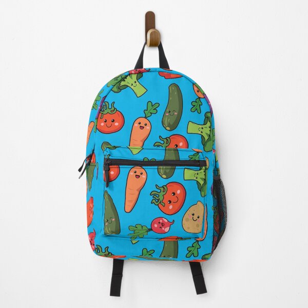 Item preview, Happy Vegetables Blue Pattern designed and sold by keeleypost.