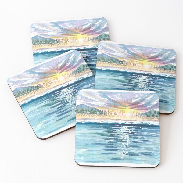 Item preview, Looking Onshore To Beach from Caribbean Waters with Sun Glitter designed and sold by artshop77.