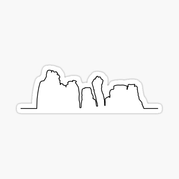Kontur der Externsteine Sticker