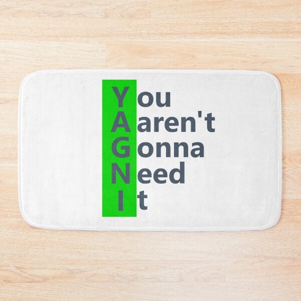 Item preview, Yagni clean code designed and sold by yourgeekside.