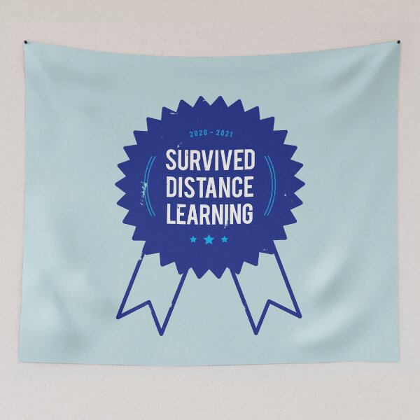 Item preview, Survived Distance Learning Blue designed and sold by art-by-gui.