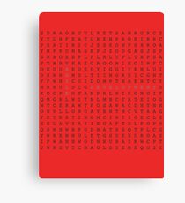 Agile word search Canvas Print