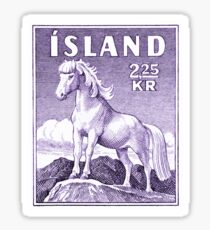 Vintage 1958 Icelandic Horse Postage Stamp Sticker