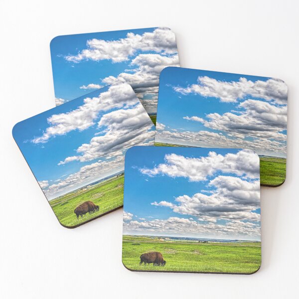 Item preview, American Bison Grazing Billings County North Dakota designed and sold by GestaltImagery.
