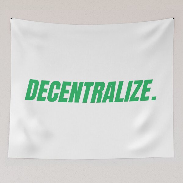 Item preview, DECENTRALIZE crypto slogan in green designed and sold by yennyz.