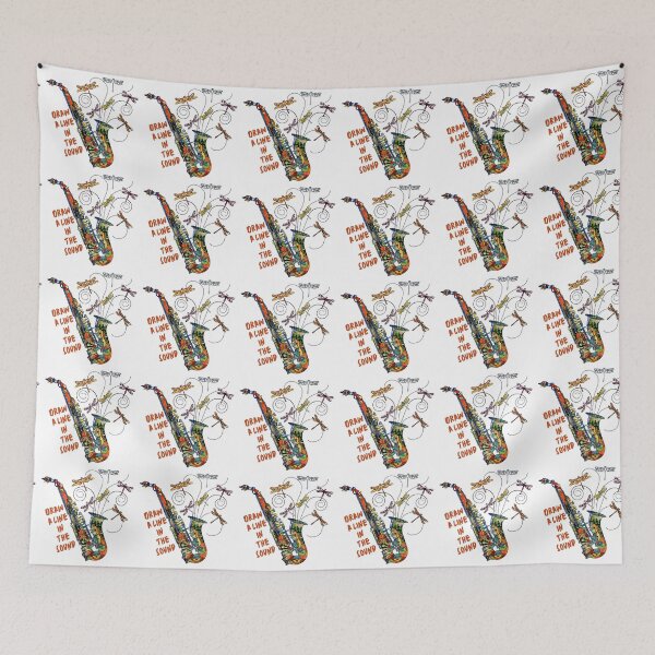 Item preview, Draw A Line In The Sound-saxophone lover designed and sold by Red-ElYoubi.
