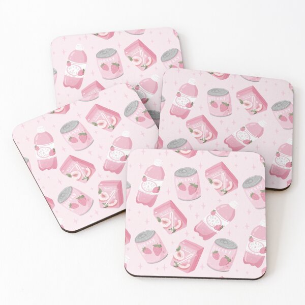 Aperçu de l'œuvre Rose Pastel Mignon Snacks et Boissons créée et vendue par gojibearstudio.