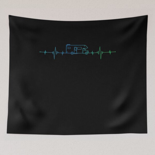 Item preview, Camper Motorhome Heartbeat Camping Gift Caravan designed and sold by Lenny Stahl.