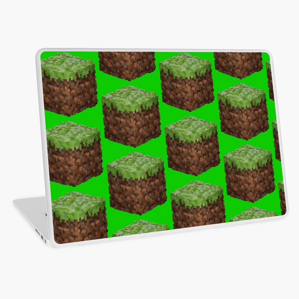 3d Rendered Minecraft Grass Block Laptop Skin By Jacobperks Redbubble