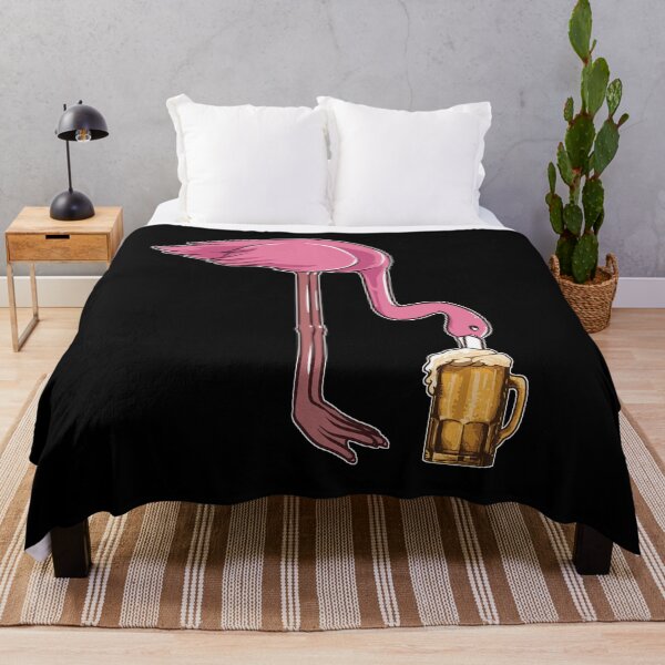 Item preview, Beer makes cute flamingos happy | Flamingo Love designed and sold by Petra Becker.
