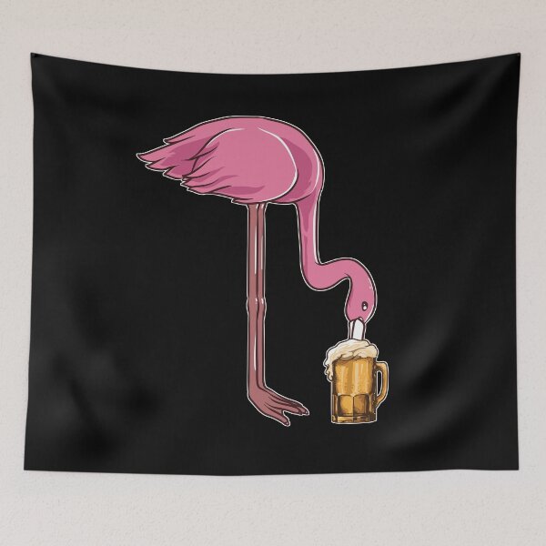 Item preview, Beer makes cute flamingos happy | Flamingo Love designed and sold by Petra Becker.