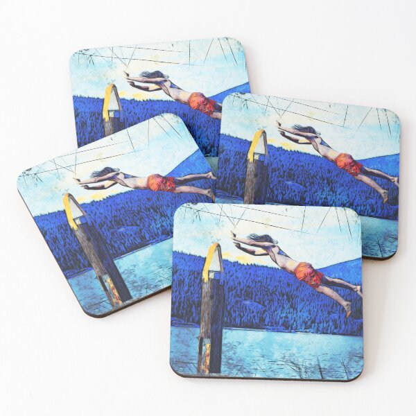 Item preview, Pier Jumping - Lake Diving Fun designed and sold by NaturePrints.