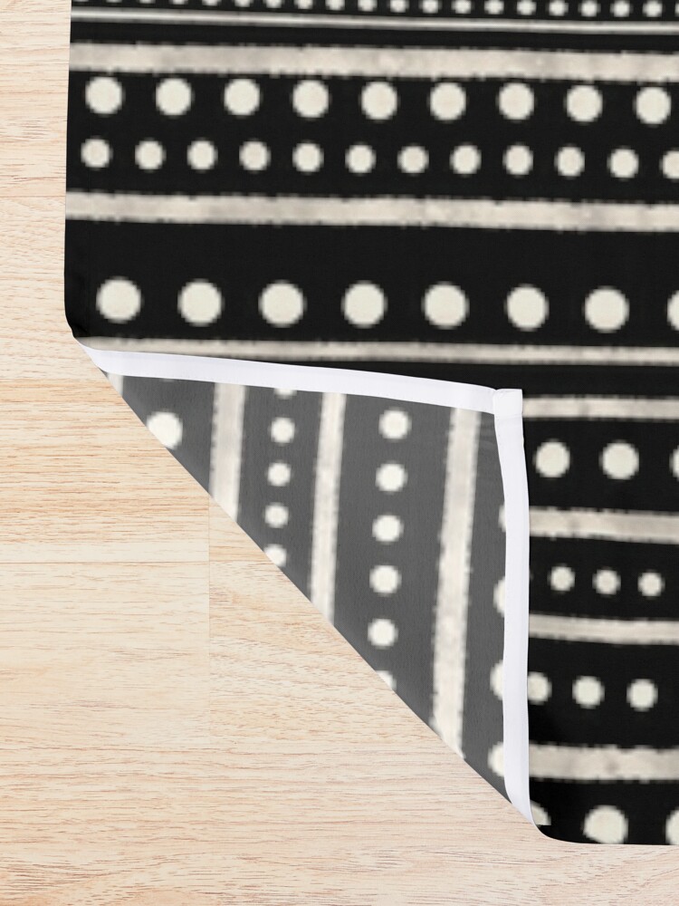 Organic Stripes - Minimalist Textured Line Pattern in Black and Almond  Cream Yoga Mat