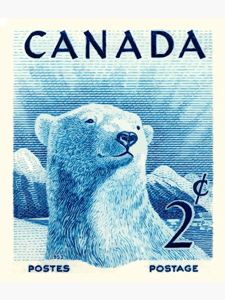 Vintage 1954 Canada Beaver Postage Stamp Postcard for Sale by  retrographics