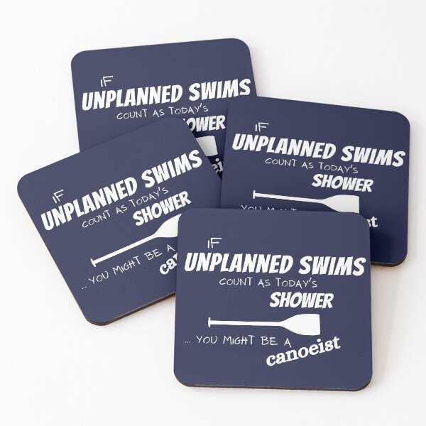 Item preview, Unplanned Swims - canoeist designed and sold by Guide Stickers.